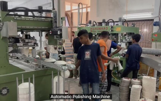 Advanced High Speed Automatic Polishing Machine for Melamine Tableware